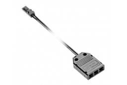 Stecker für LED-Beleuchtung, Verteiler schwarz 3 Buchsen mit 2m AWG24 Kabel (Konfektion)