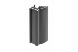 Aluminium-Profilgriff NOVO 10 mm/4 mm, L=2,7 m, schwarz - eloxiert