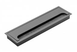 Kabeldurchführung MERIDA 280, 80x280 mm, schwarz eloxiert