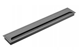 Kabeldurchführung MERIDA 500, 80x500 mm, schwarz eloxiert