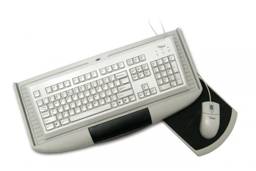 Tastaturablage mit Mousepad, schwarz