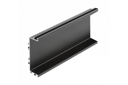 Halterungsfreies Aluminium-Profilsystem VELLO mit LED-Funktion, C, schwarz, Länge 3 m