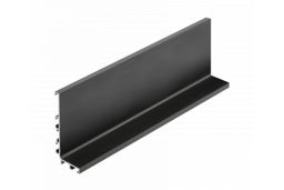 Halterungsfreies Aluminium-Profilsystem VELLO mit LED-Funktion, L, schwarz, Länge 3 m