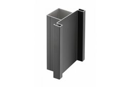 Halterungsfreies Aluminium-Profilsystem VELLO T zweiseitig, schwarz, Länge 3 m