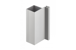 Halterungsfreies Aluminium-Profilsystem VELLO T einseitig, silber, Länge 3 m