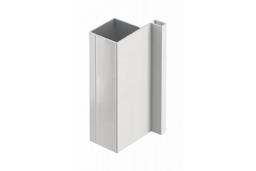 Halterungsfreies Aluminium-Profilsystem VELLO T einseitig, weiß, Länge 3 m