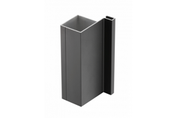 Halterungsfreies Aluminium-Profilsystem VELLO T einseitig, schwarz, Länge 3 m