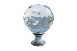 Möbelknopf Crystal Palace A, 30 mm, Kristallfarbe: durchsichtig, Metalloberfläche: Chrom glänzend