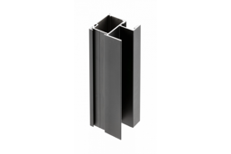 Aluminium-Profilgriff FLAT LINE 10 mm/4 mm, L=2,7m, schwarz - eloxiert